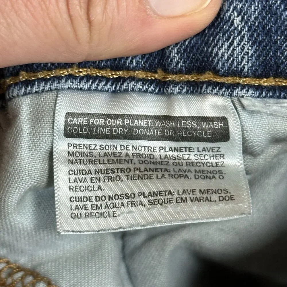 Levis 505 Jeans Mens 32x32 Blue Regular Straight Mid Rise Dark Wash Denim‎